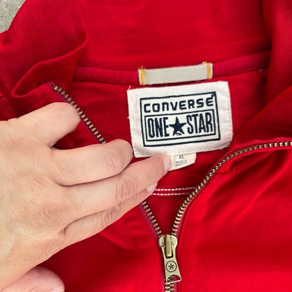 Converse One Star Men’s Red Full Zip Up Jacket (Size XL) - Picture 9 of 11